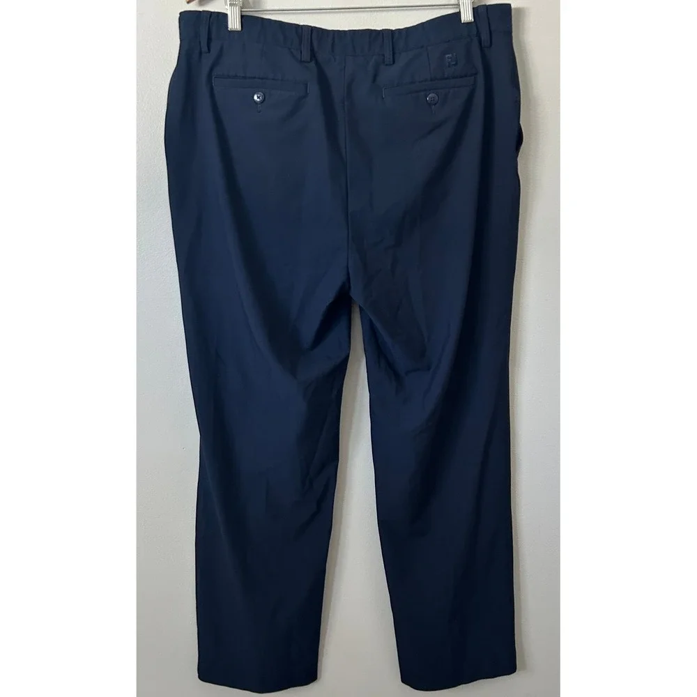FootJoy Pants Men 38 Navy Blue Golf Performance Stretch Flat Front Athletic‎